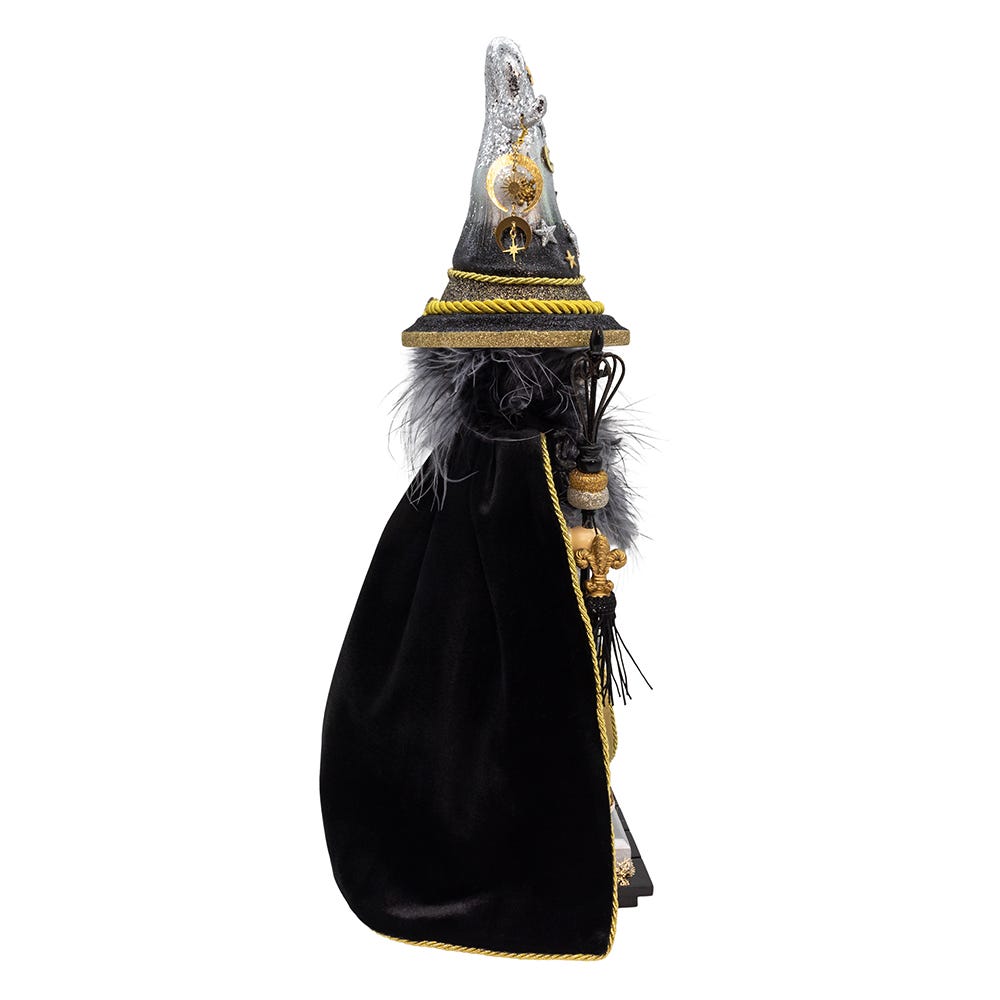 Kurt Adler 18-Inch Hollywood Nutcrackers Black and Gold Wizard Nutcracker